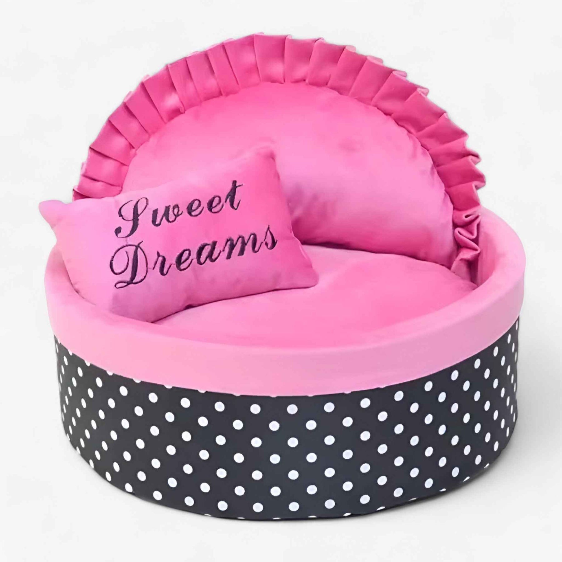 Pet Bed : Milo Dot | Warm en comfortabel wintermatras voor huisdieren in roze van Pantino