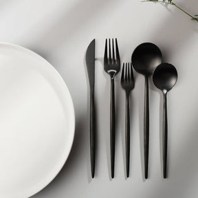 home & garden : Minimalistisch Bestekset Goud - Titanium Luxe Elegant Dineren - Titanium in van Pantino