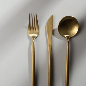 home & garden : Minimalistisch Bestekset Goud - Titanium Luxe Elegant Dineren - Titanium in van Pantino