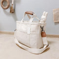 Trendy Beige Ble Taske - Kompakt Organizer til Barnevogn