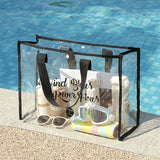 Sac de plage transparent pour femmes - Grand, étanche, tendance - PVC