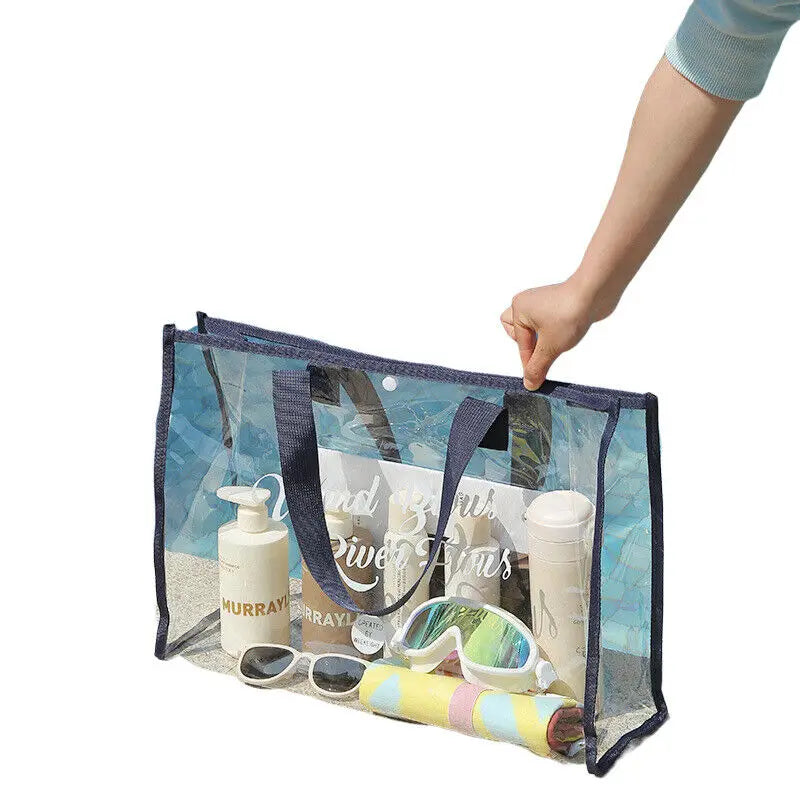 bags : Transparante Strandtas Dames - Waterdicht Groot Trendy - PVC in van Pantino