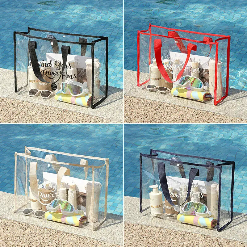 bags : Transparante Strandtas Dames - Waterdicht Groot Trendy - PVC in van Pantino