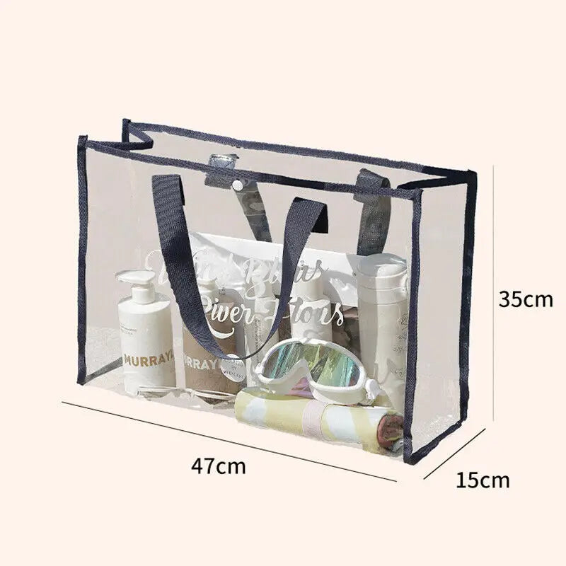 bags : Transparante Strandtas Dames - Waterdicht Groot Trendy - PVC in van Pantino