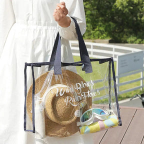 bags : Transparante Strandtas Dames - Waterdicht Groot Trendy - PVC in van Pantino
