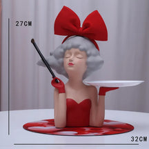accessories : Modern Meisje Make-Up - Huidige Trends - Zwart Meisje (A) in Rood Meisje (B) van Pantino