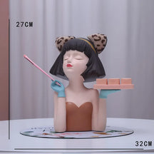 accessories : Modern Meisje Make-Up - Huidige Trends - Zwart Meisje (A) in Bruin Meisje van Pantino