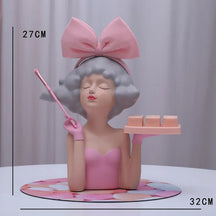 accessories : Modern Meisje Make-Up - Huidige Trends - Zwart Meisje (A) in Roze Meisje (B) van Pantino