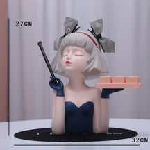 accessories : Modern Meisje Make-Up - Huidige Trends - Zwart Meisje (A) in Blauw Meisje van Pantino