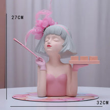 accessories : Modern Meisje Make-Up - Huidige Trends - Zwart Meisje (A) in Roze Meisje (A) van Pantino