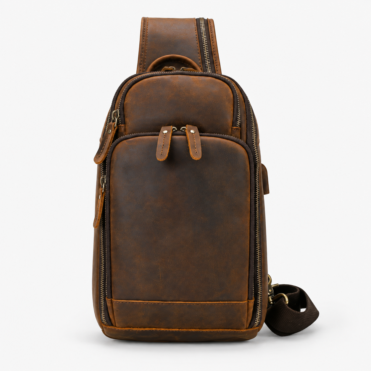 bags : Modern en Functioneel Heren Leder in Koffie_2 van Pantino