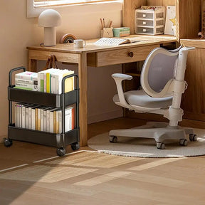 home & garden : Mobiele Boekenkar op Wielen Metaal 3 Etages Zwart 2 Lagen in van Pantino