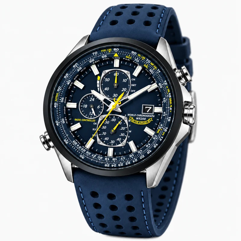 Watches : Heren Chronograaf Horloge MultiSteel 42mm, Zilverkleurig Staal met Elegante Blauwe Wijzerplaat in van Pantinoshop