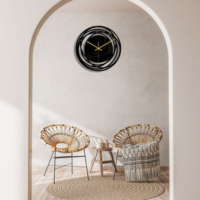 home & garden : Moderne Wandklok "ZwartElegantie" - Stijlvol Zwart Horloge - Brengt een Vleugje Elegantie in Elke Kamer in van Pantino
