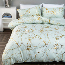 home & garden : DreamScape - Luxe Dekbedovertrekset - Wit in Munt van Pantino