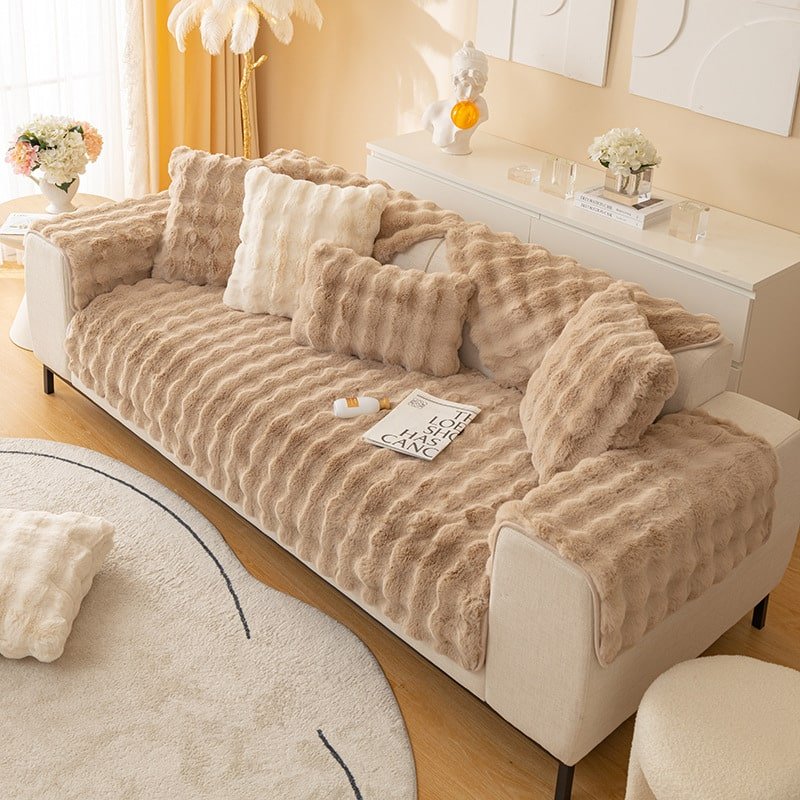 home & garden : Ultra Zachte Bankhoes - Comfortabel Meubels Bescherming - Microvezel in Bruin van Pantino