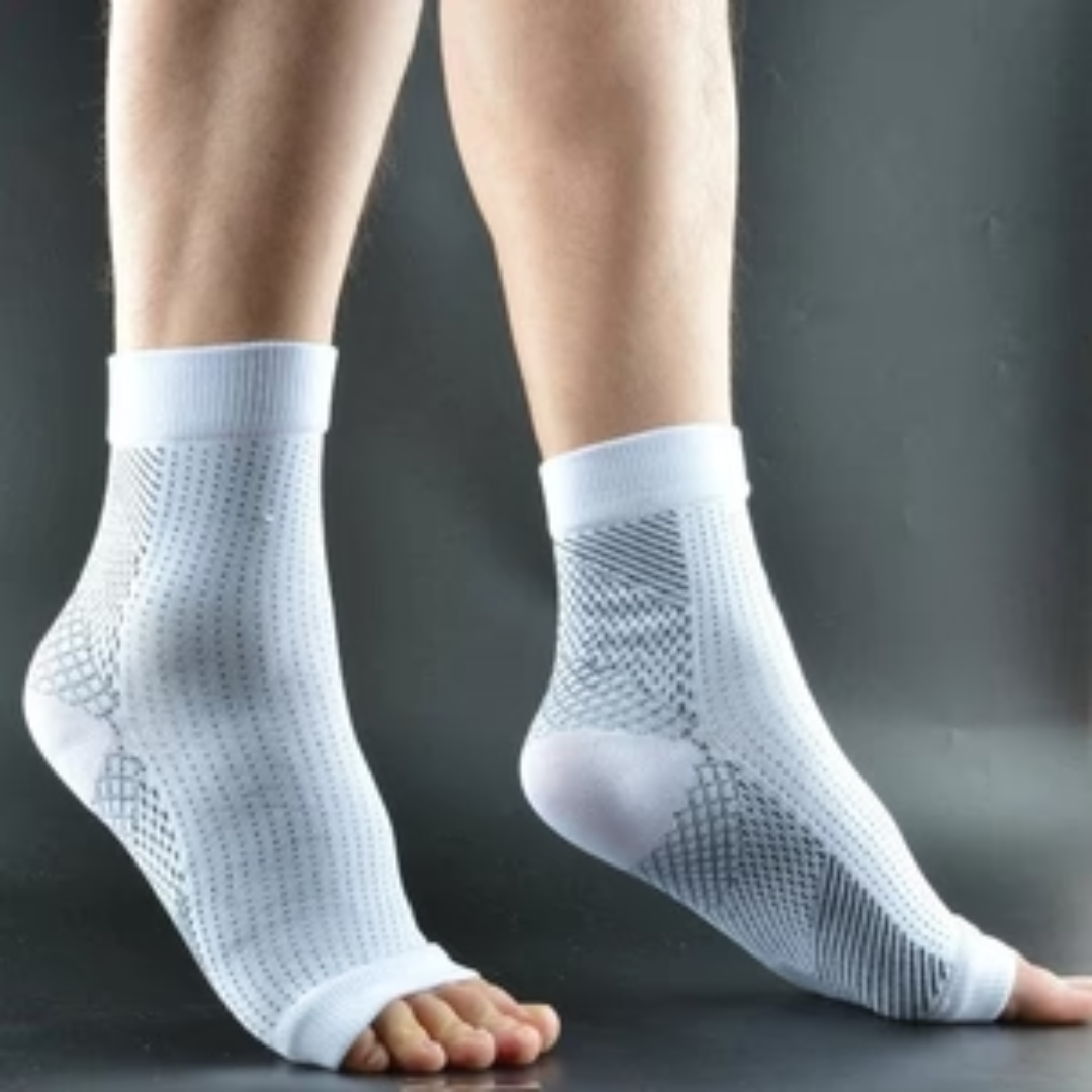 other : Witte Compressiesokken voor Pijnverlichting & Vermoeide Voeten - Elastisch & Comfortabel in van Pantino