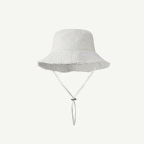 Bucket Hat : Bucket Hat Katoen - Oranje in Wit 54-58cm van Pantino