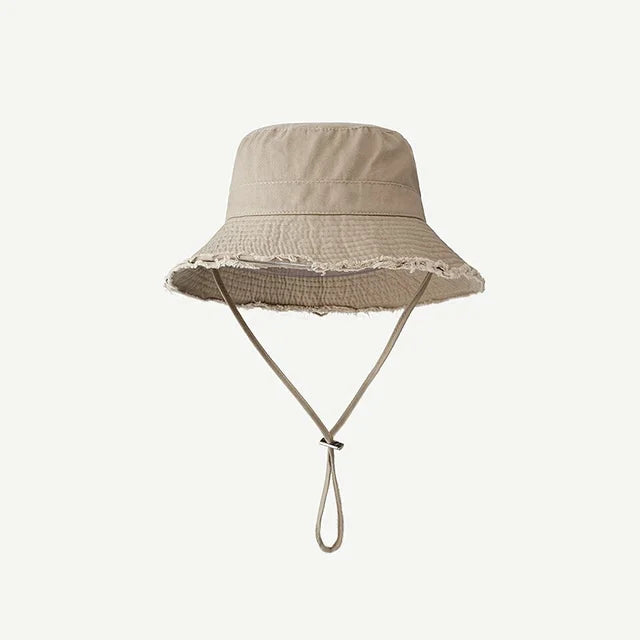 Bucket Hat : Oranje Katoenen Bucket Hat voor Dames & Heren - Comfortabel & Stijlvol in Khaki 54-58cm van Pantino