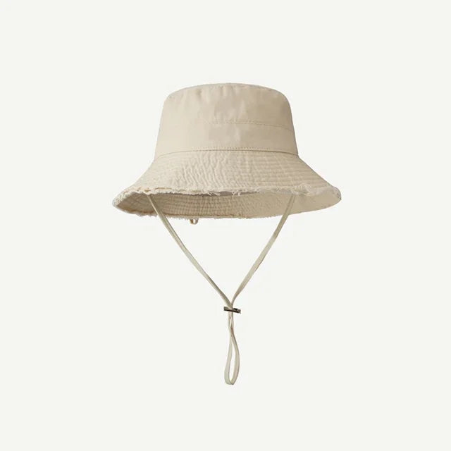 Bucket Hat : Oranje Katoenen Bucket Hat voor Dames & Heren - Comfortabel & Stijlvol in Beige 54-58cm van Pantino