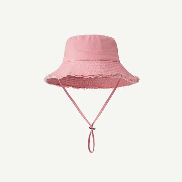 Bucket Hat : Oranje Katoenen Bucket Hat voor Dames & Heren - Comfortabel & Stijlvol in Licht Roze 54-58cm van Pantino