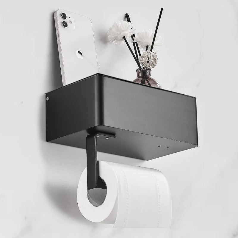 home & garden : Toiletrolhouder Zwart - Elegant Functioneel Badkamer - RVS in van Pantino