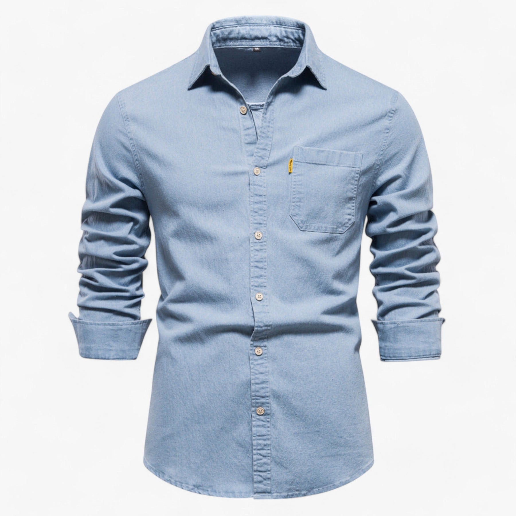 Men's Top Clothes : Spijkeroverhemd Axel voor Heren - Veelzijdig voor Alle Gelegenheden in Lichtblauw van Pantino