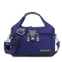 bags : Anti-Diefstal Handtas Dames Paars - Verborgen Vakken Veilig - Nylon in Blauw van Pantino