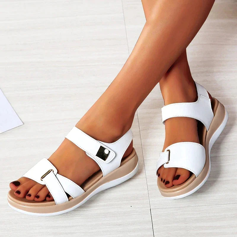 Sandals : Orthopedische Sandalen Dames Wit - Comfortabele Ergonomische Zomer Sandaal in Wit van Pantino