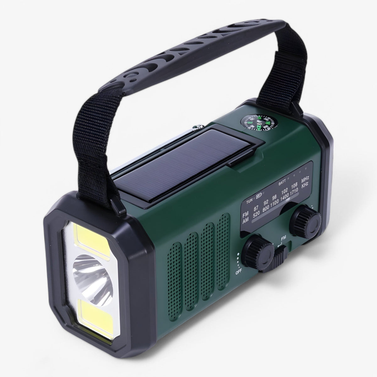 gadgets : Draagbare Radio met Handmatige Oplader - Olijfgroen in Olijfgroen van Pantino