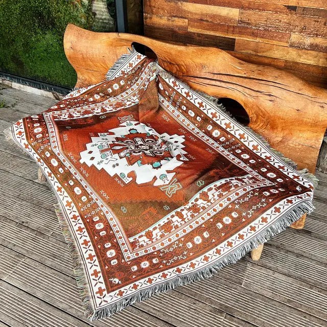 home & garden : Cozy Tahlia - Boheems Stijlvol Tapijt - Roze Blauw in Roodbruin 130X160CM van Pantino