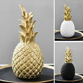 home & garden : Gouden Ananas Woondecoratie Wit - Tropisch Sfeer Woonkamer - Hars in van Pantino
