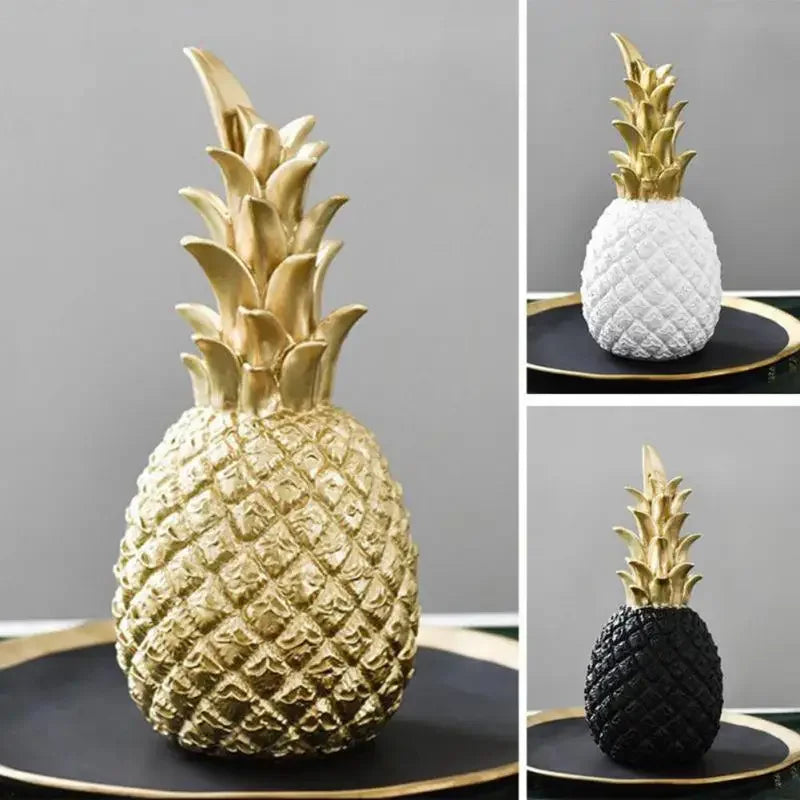 home & garden : Gouden Ananas Woondecoratie Wit - Tropisch Sfeer Woonkamer - Hars in van Pantino