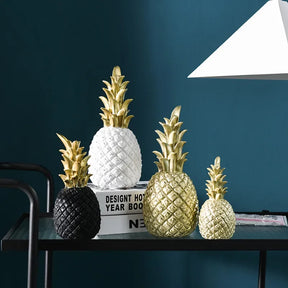 home & garden : Gouden Ananas Woondecoratie Wit - Tropisch Sfeer Woonkamer - Hars in van Pantino