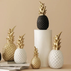 home & garden : Gouden Ananas Woondecoratie Wit - Tropisch Sfeer Woonkamer - Hars in van Pantino