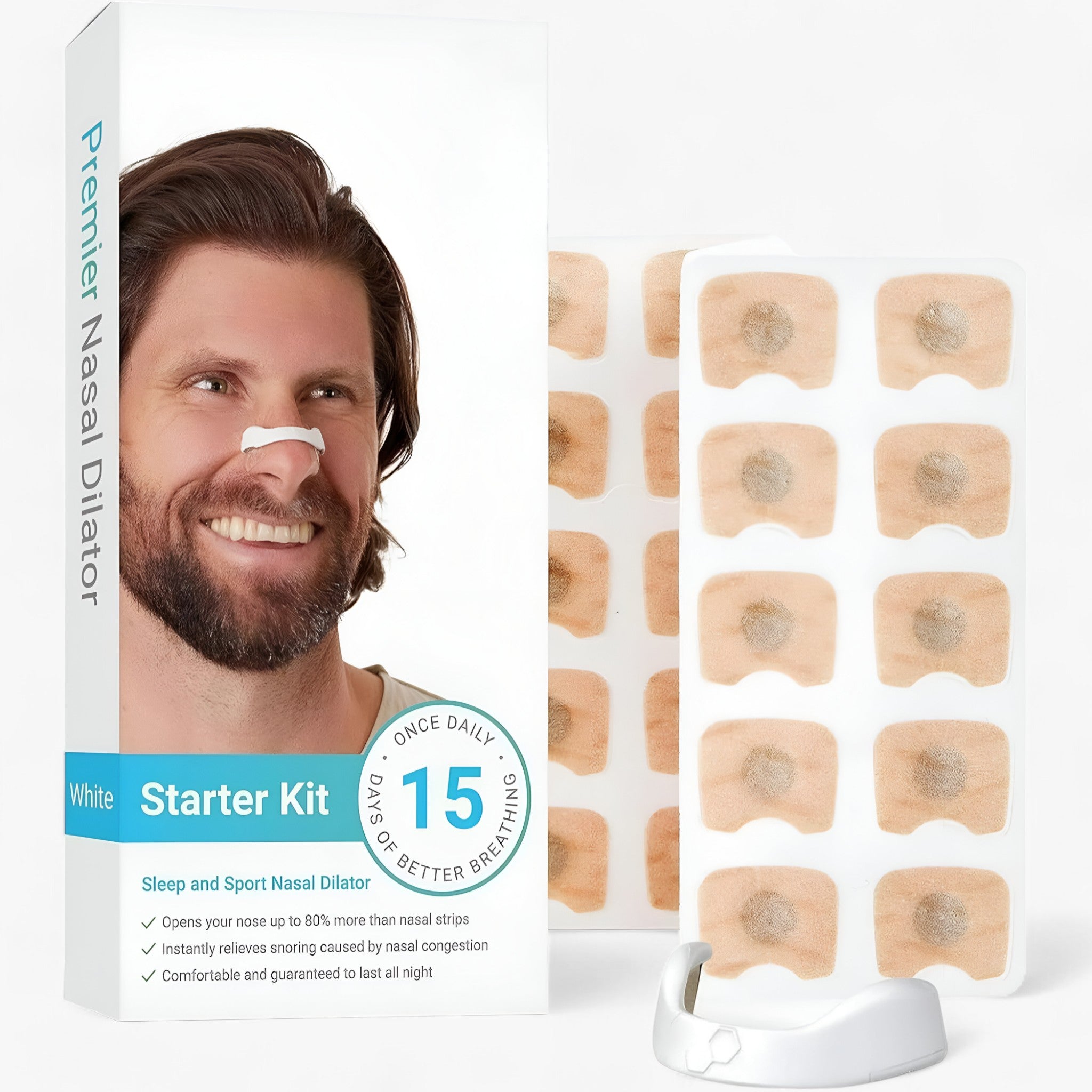 other : Slaap Neusstrips - Comfortabel, Anti-Snurk Ademhalingshulpmiddel - Wit Set in van Pantino