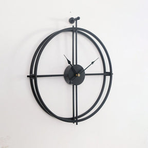 home & garden : Nordic Wandklok - Hedendaagse Wandklok - Verfraait Uw Ruimte met Scandinavische Charme in Zwart horloge met zwarte wijzer van Pantino