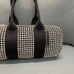 bags : Barrel Bag Dames - Verfraaid Strass Steentjes Feestelijk - Kunststof in van Pantino