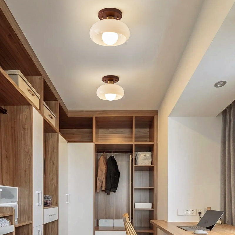 Moderne Bauhaus Plafondlamp – Sculpturale Glazen Koepel