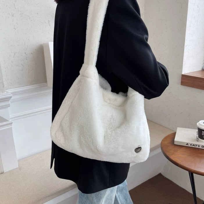 bags : Pluche Dambord Draagtas Zwart - Grappig Speelgoed Cadeau - Pluche in van Pantino
