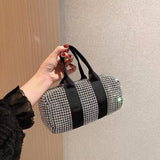 Barrel Bag Damen - Verziert mit Strass-Steinen Festlich - Kunststoff