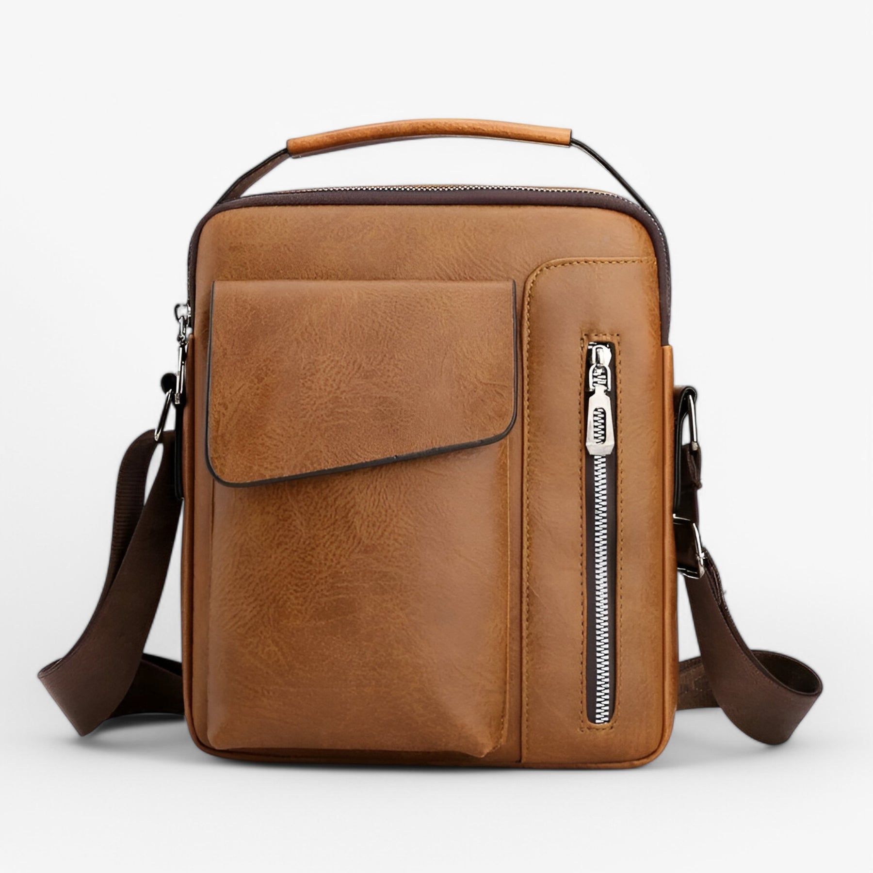 bags : Schoudertas Bruin - Luxe Leren voor Stijl en Functionaliteit in van Pantino