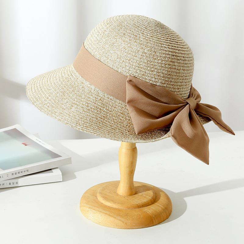 Sun Hat : Dames Zonnehoed met Strik - Beige, Ademend & Casual in Beige van Pantino
