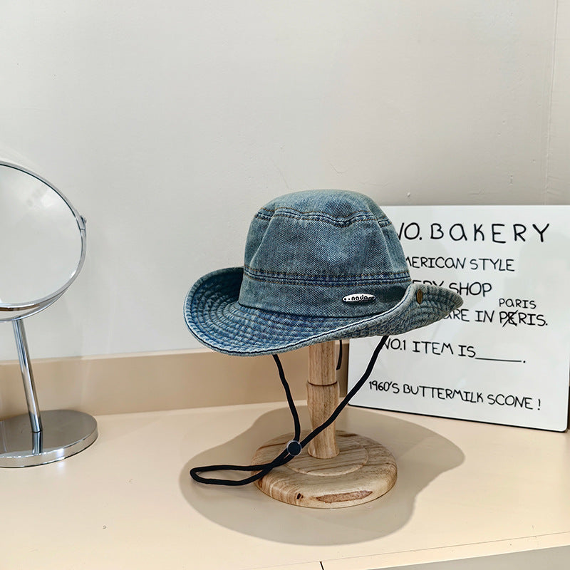 Bucket Hat : Hoed Lichtblauw - Denim Emmer in van Pantino