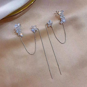 Earrings : Leaves Love Bengelende Oorsteker met Manchet in van Pantino