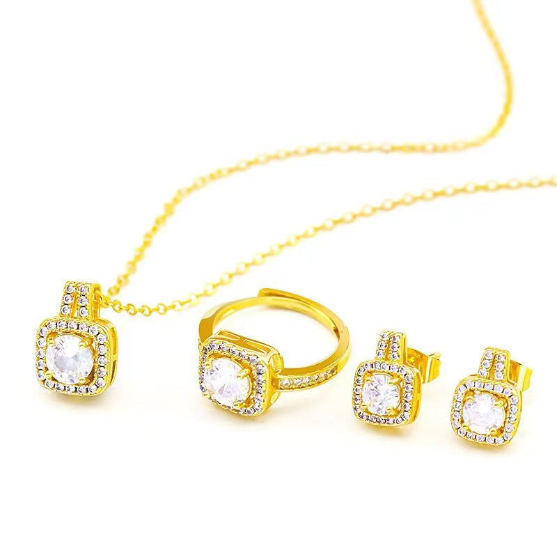 Jewelry Set : Elegantia Sieradenset - Verfijnde Schoonheid - Gouden Ketting in van Pantino