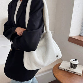 bags : Pluche Dambord Draagtas Zwart - Grappig Speelgoed Cadeau - Pluche in van Pantino