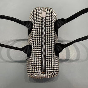 bags : Barrel Bag Dames - Verfraaid Strass Steentjes Feestelijk - Kunststof in van Pantino