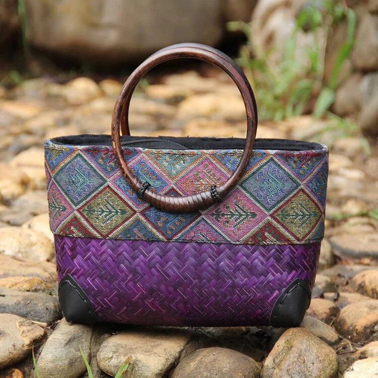 bags : Bohemian Couture - Handgemaakt met Liefde & Passie - Geel in Paars van Pantino