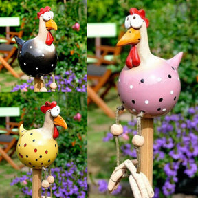 home & garden : Grappige Kip Tuinsteker - Unieke Blikvanger Tuin Decoratie - Metaal in van Pantino